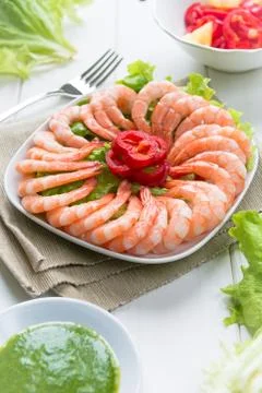 Prawn salad Stock Photos