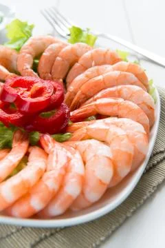 Prawn salad Stock Photos