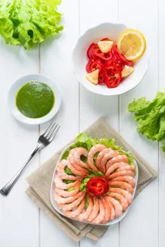 Prawn salad Stock Photos