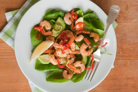 Prawn salad Stock Photos