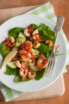 Prawn salad Stock Photos