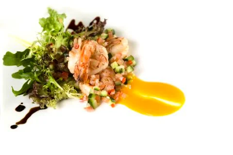 Prawn salad Stock Photos