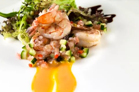 Prawn salad Stock Photos