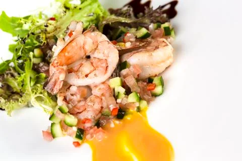 Prawn salad Stock Photos