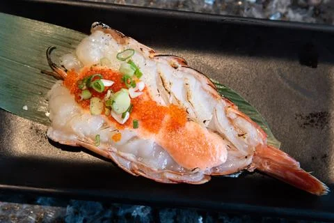 Prawn sashimi Stock Photos