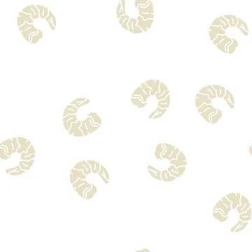 Prawn seafood glyph seamless pattern Illustrazione stock