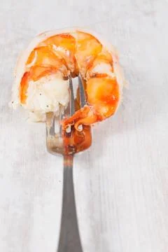 Prawn tails Stock Photos