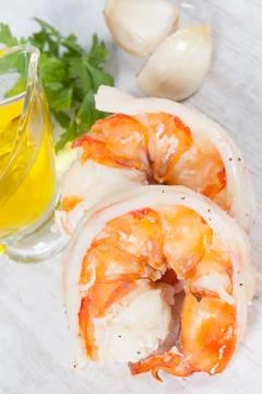 Prawn tails Foto stock