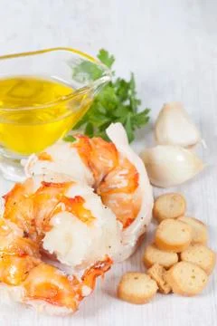 Prawn tails Foto stock