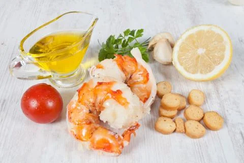 Prawn tails Stock Photos