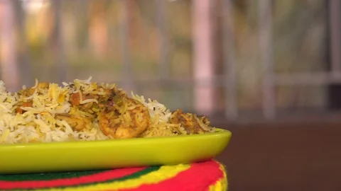 Prawns Biryani Slider Movement 2 4K Video stock 109205290