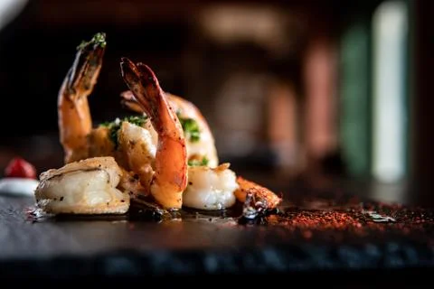 Prawns dish Stock Photos