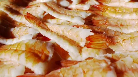 Prawns Turning Variant 2 Stock Footage 691078