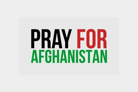 Pray for Afghanistan typography text vector illustration Stock Illustration