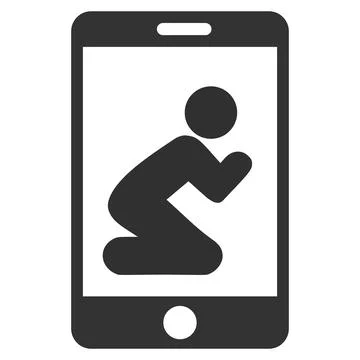 Pray App Flat Icon Vector Stock Illustration