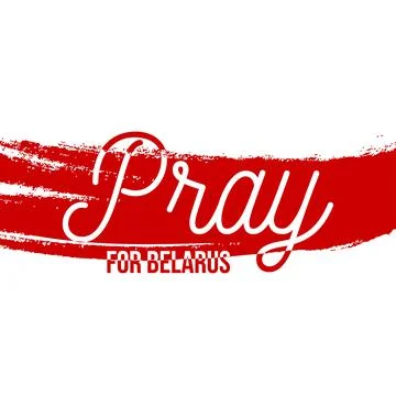 Pray for Belarus Vector illustration on white background concept of Praying,  Stock Illustration