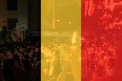 Pray for Belgium. Stock Illustration