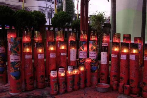 Pray candle 写真素材