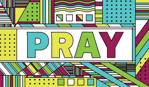 Pray Concept Abstract Illustration Stock Illustration