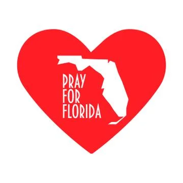 Pray for Florida Vector Illustration. Stock Illustration