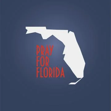 Pray for Florida Vector Illustration. Stock Illustration