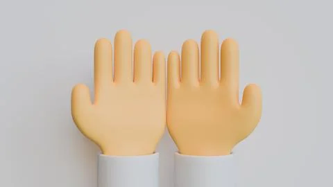 Pray Hand 3D Illustration Background Stock Illustration