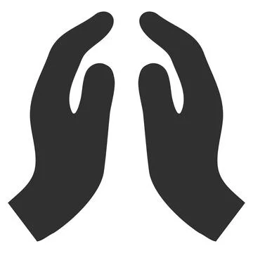 Pray Hands Flat Icon Symbol Stock Illustration