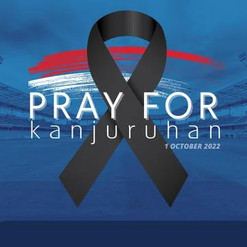 Pray For Kanjuruhan Stock Illustration