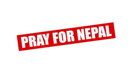 Pray for Nepal Stock Illustration