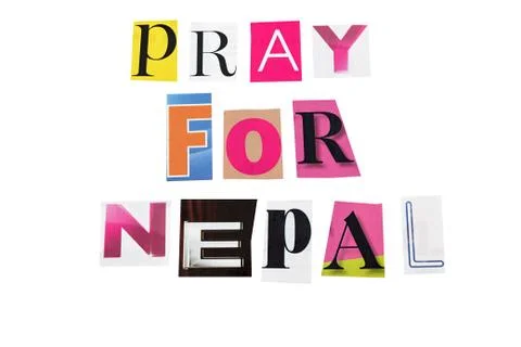 Pray for nepal Stock-Fotos