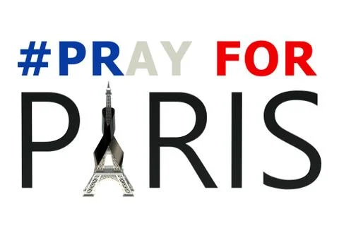 Pray for Paris concept 스톡 일러스트