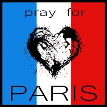 Pray for Paris. Stock-Illustration