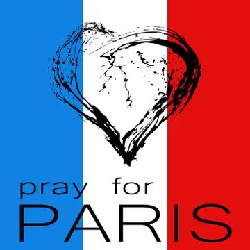 Pray for Paris. Stock-Illustration