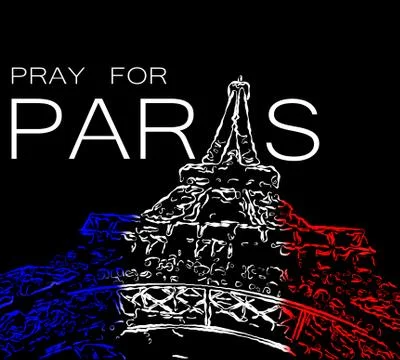 Pray for Paris Stock Illustration