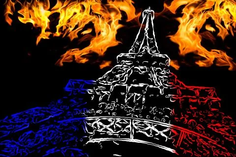 Pray for Paris Stock-Illustration