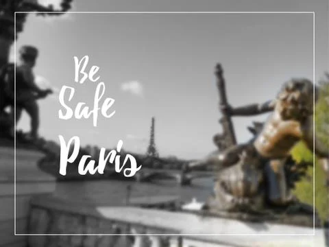 Pray for Paris Stock Illustration