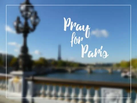 Pray for Paris Stock Illustration