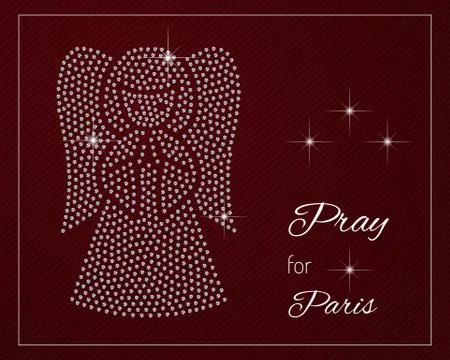 Pray for Paris Stock Illustration