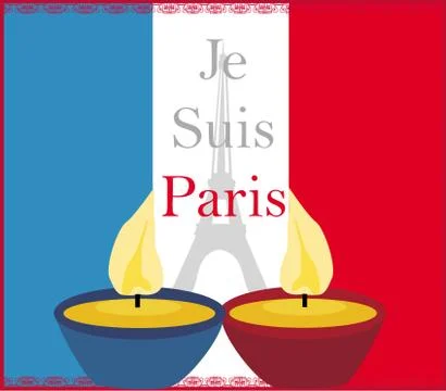 Pray for Paris Stock Illustration