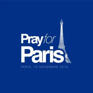 Pray for Paris typography with creative design vector 스톡 일러스트