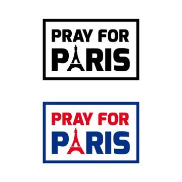 Pray for Paris typography with creative design vector イラスト素材