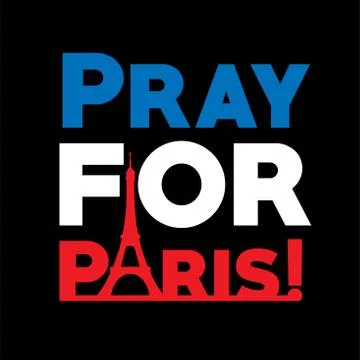 "Pray for Paris", vector illsutration イラスト素材
