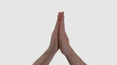 Pray Praying Holy Hands Gesture Back Video stock 339804913