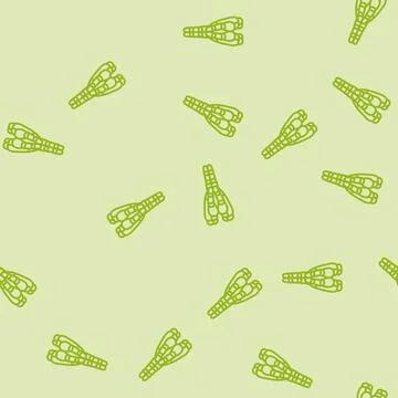 Pray robot hand gesture line seamless pattern Illustrazione stock