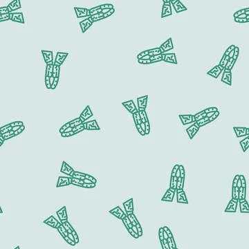 Pray robot hand gesture line vector seamless pattern Illustrazione stock