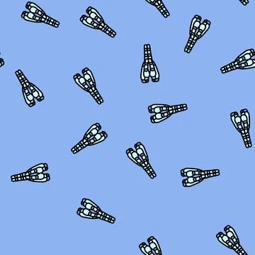 Pray robot hand gesture vector seamless pattern Illustrazione stock