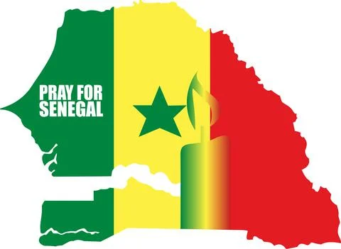 Pray For Senegal vector. 스톡 일러스트