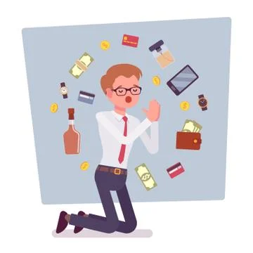 Pray for simple desires Stock Illustration