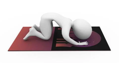 Pray time Stock Illustration