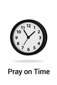 Pray on time Stock Illustration